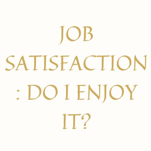 Job Satisfaction : Do I Enjoy It?