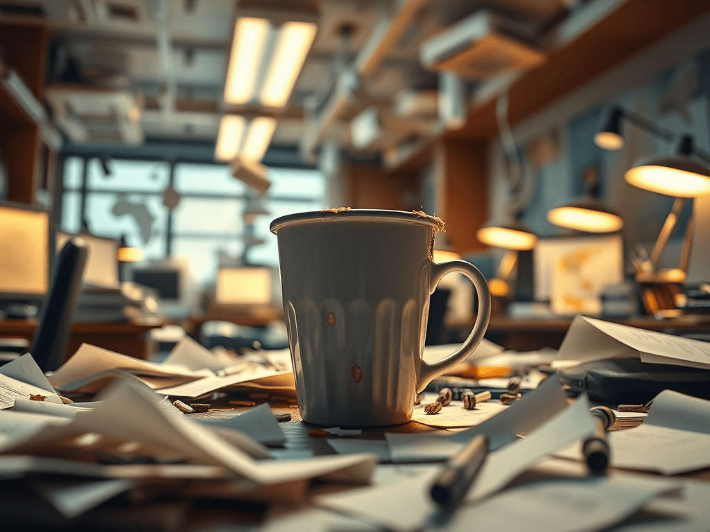 Coffee Cup Calamity : Day In The Office