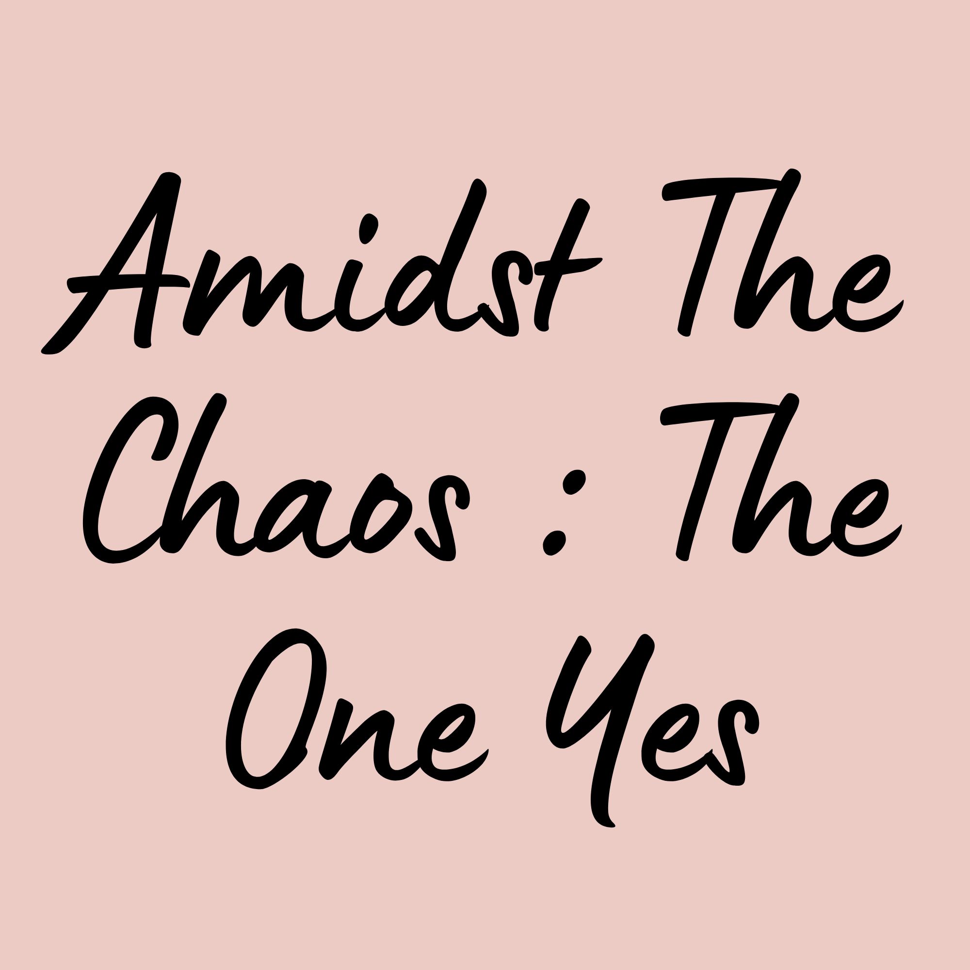 Amidst The Chaos : The One Yes