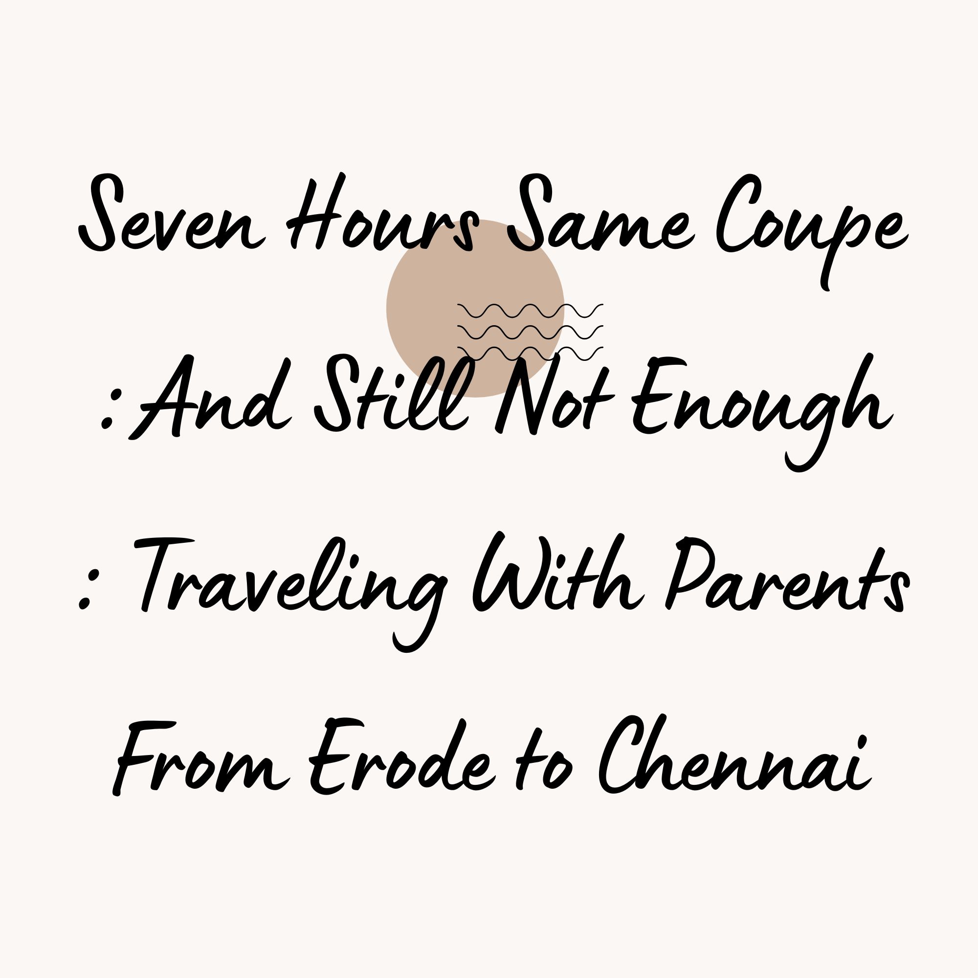 Seven Hours Same Coupe : And Still Not Enough