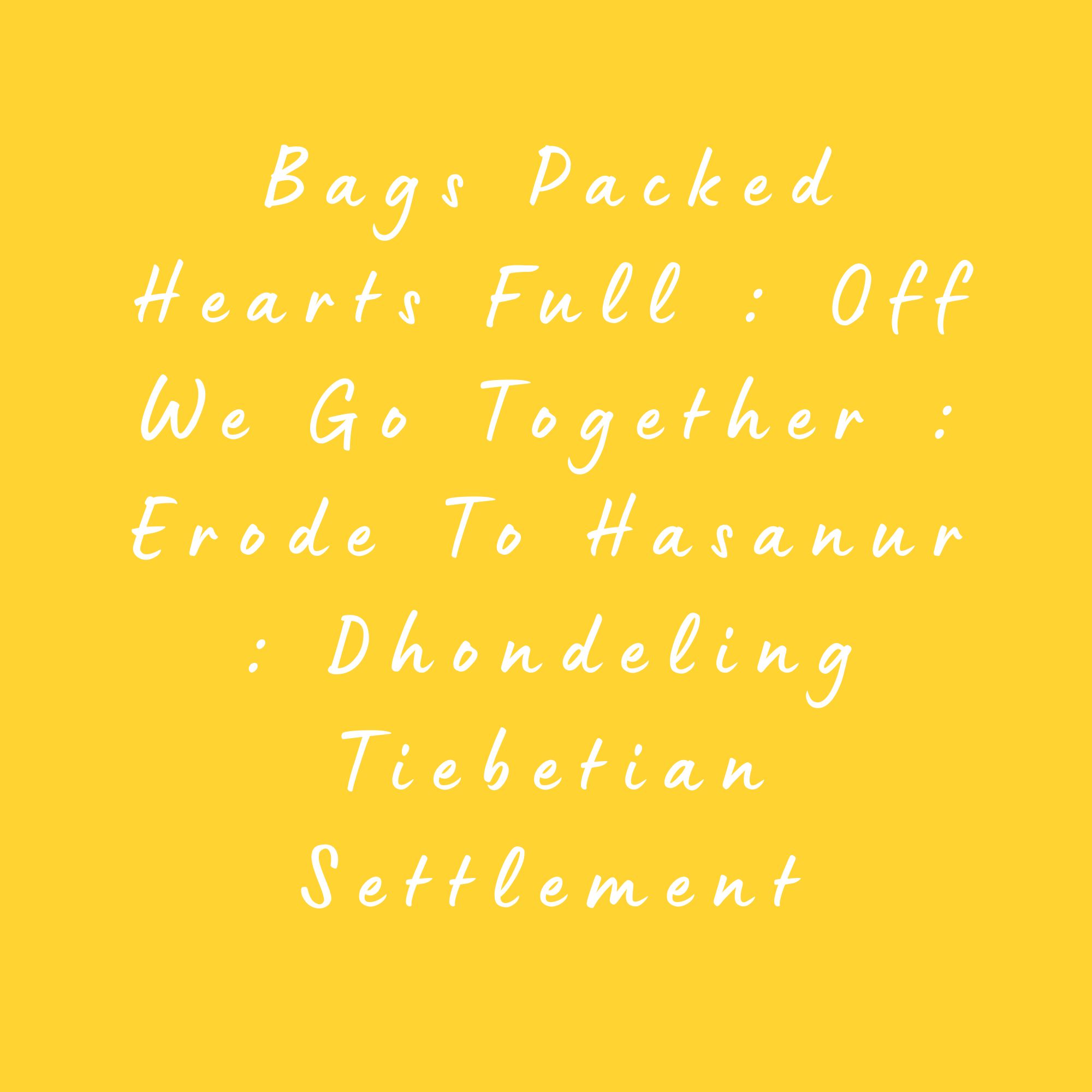 Bags Packed Hearts Full : Off We Go Together