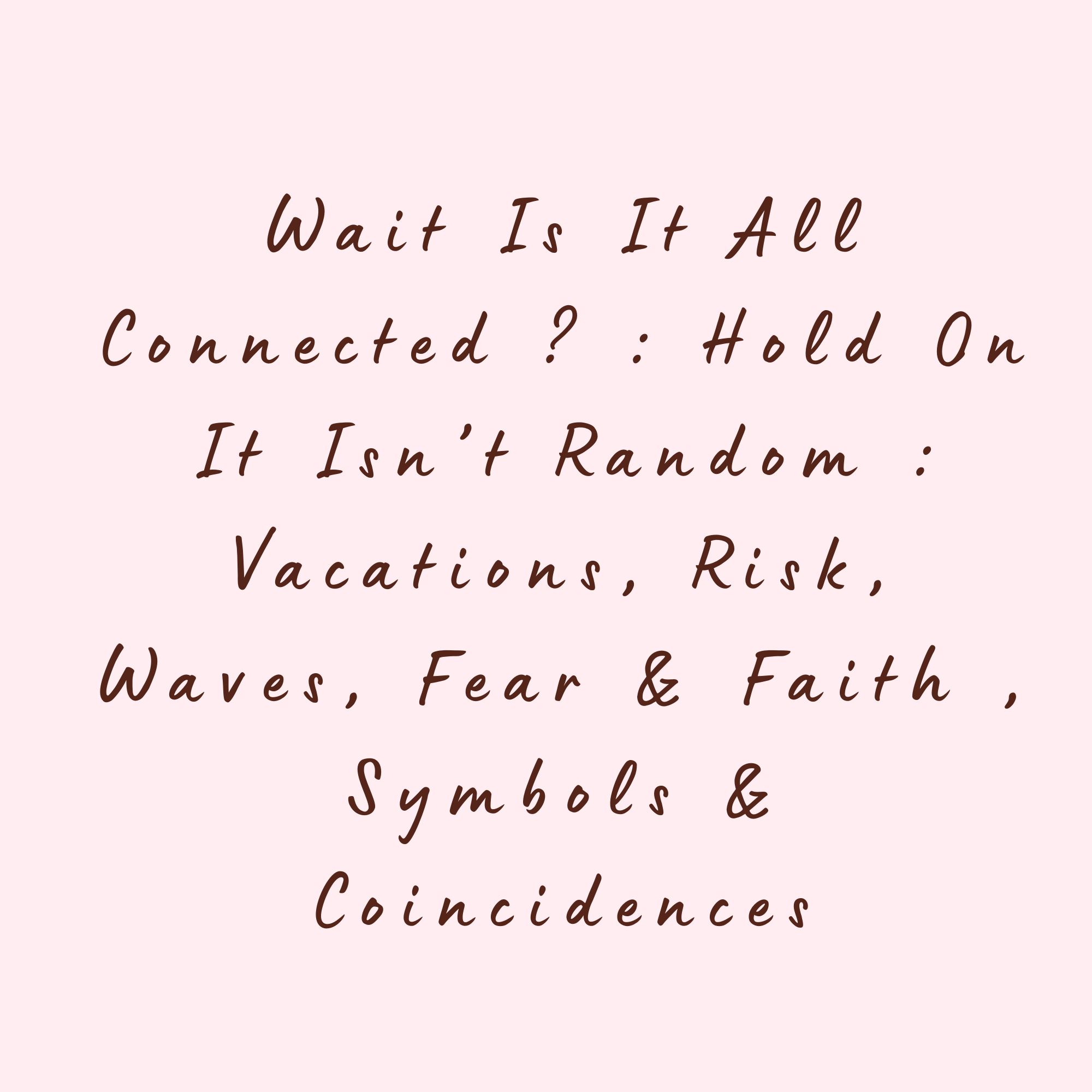 Wait Is It All Connected : Hold On It Isn’t Random